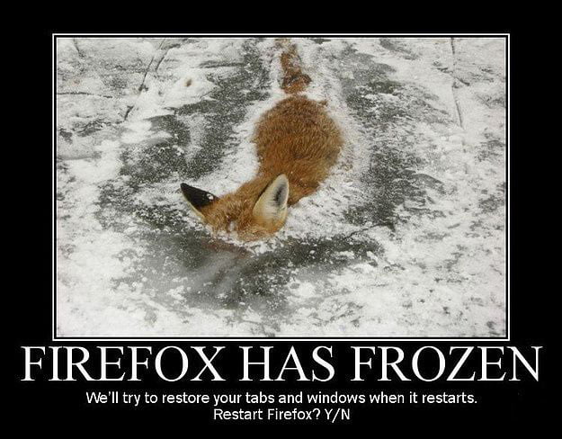 Forzen Firefox